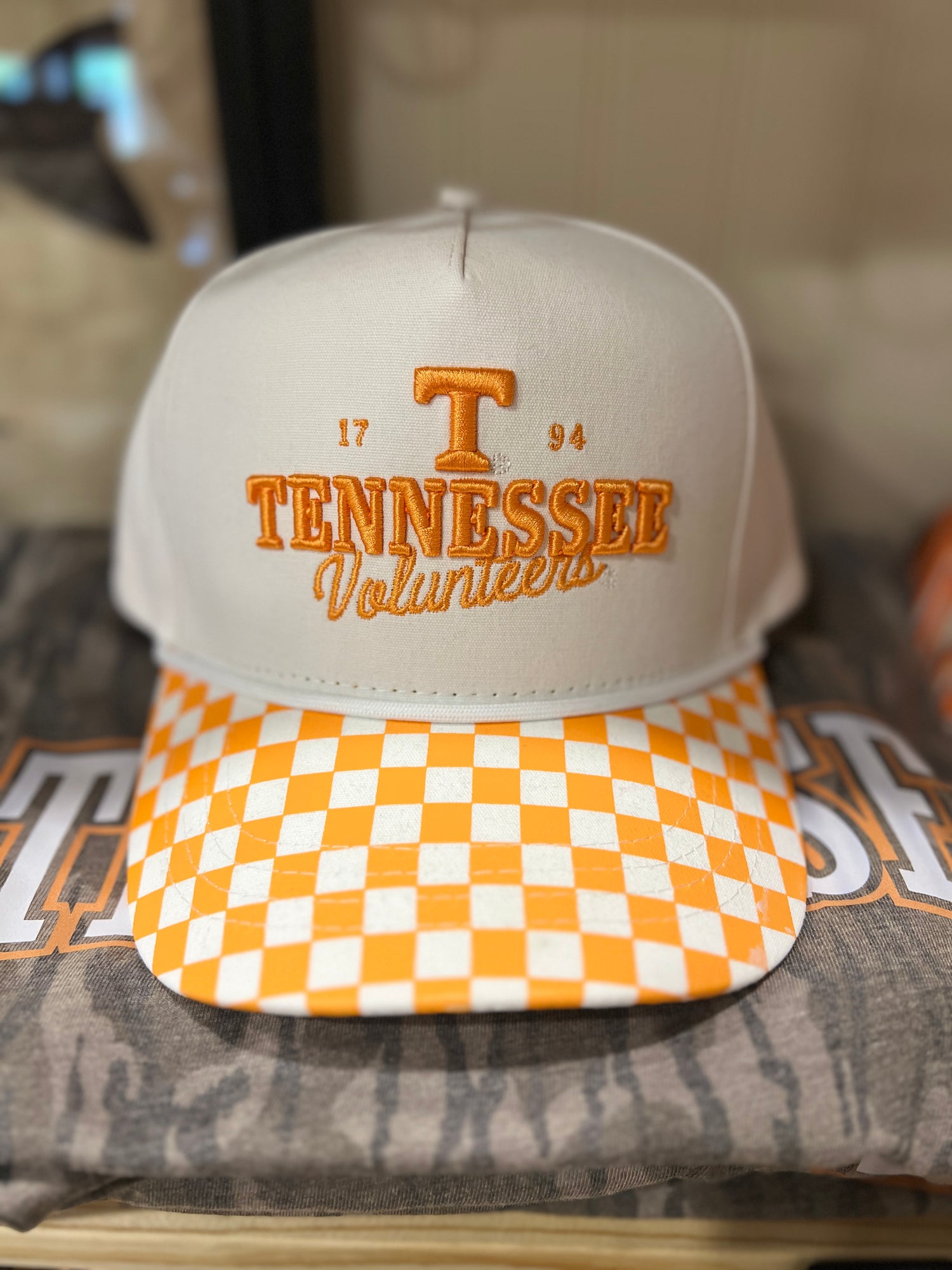 Checkered Canvas Trucker Hat