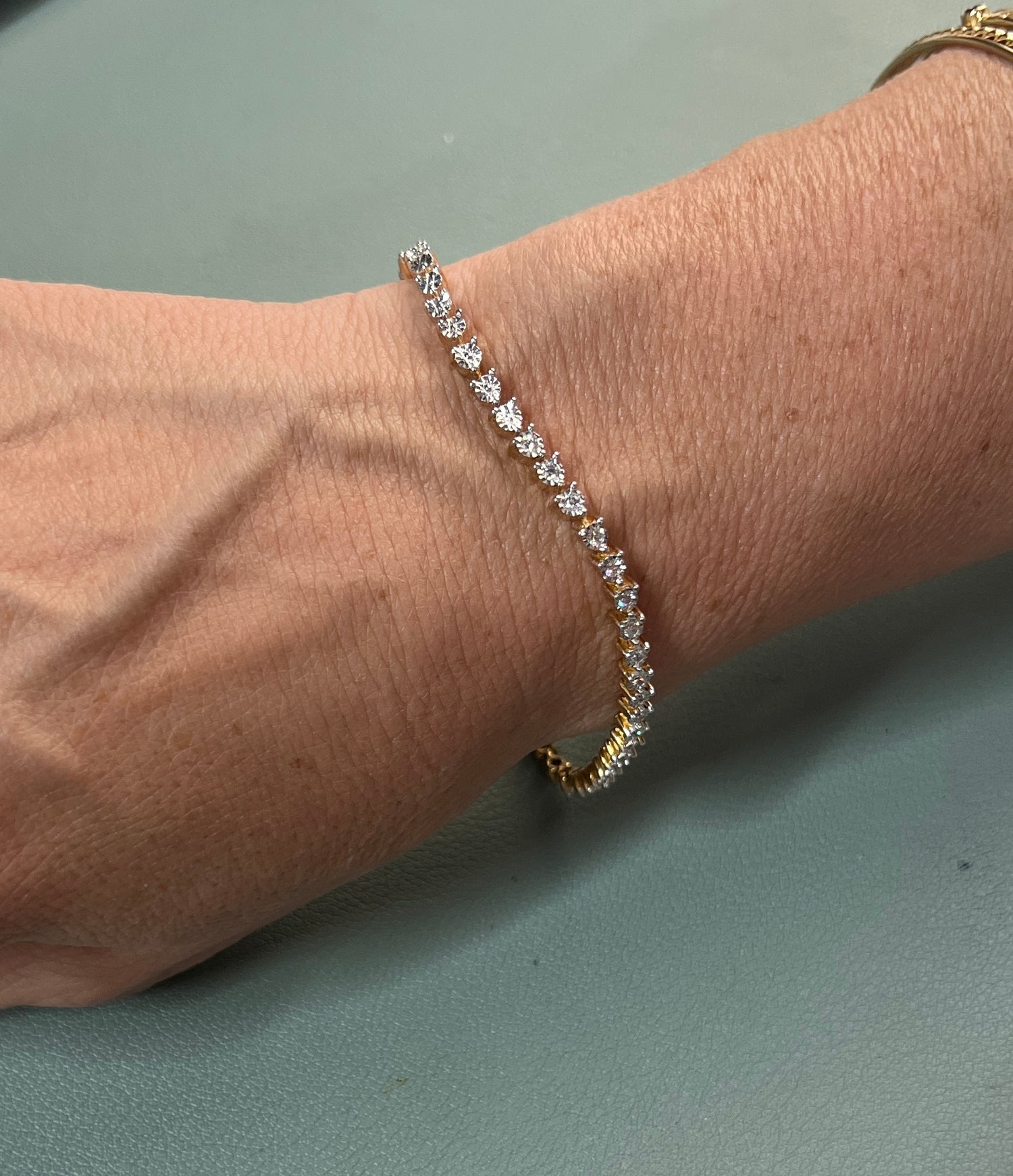 Gold Lab 0.40 Ct Tennis Bracelet