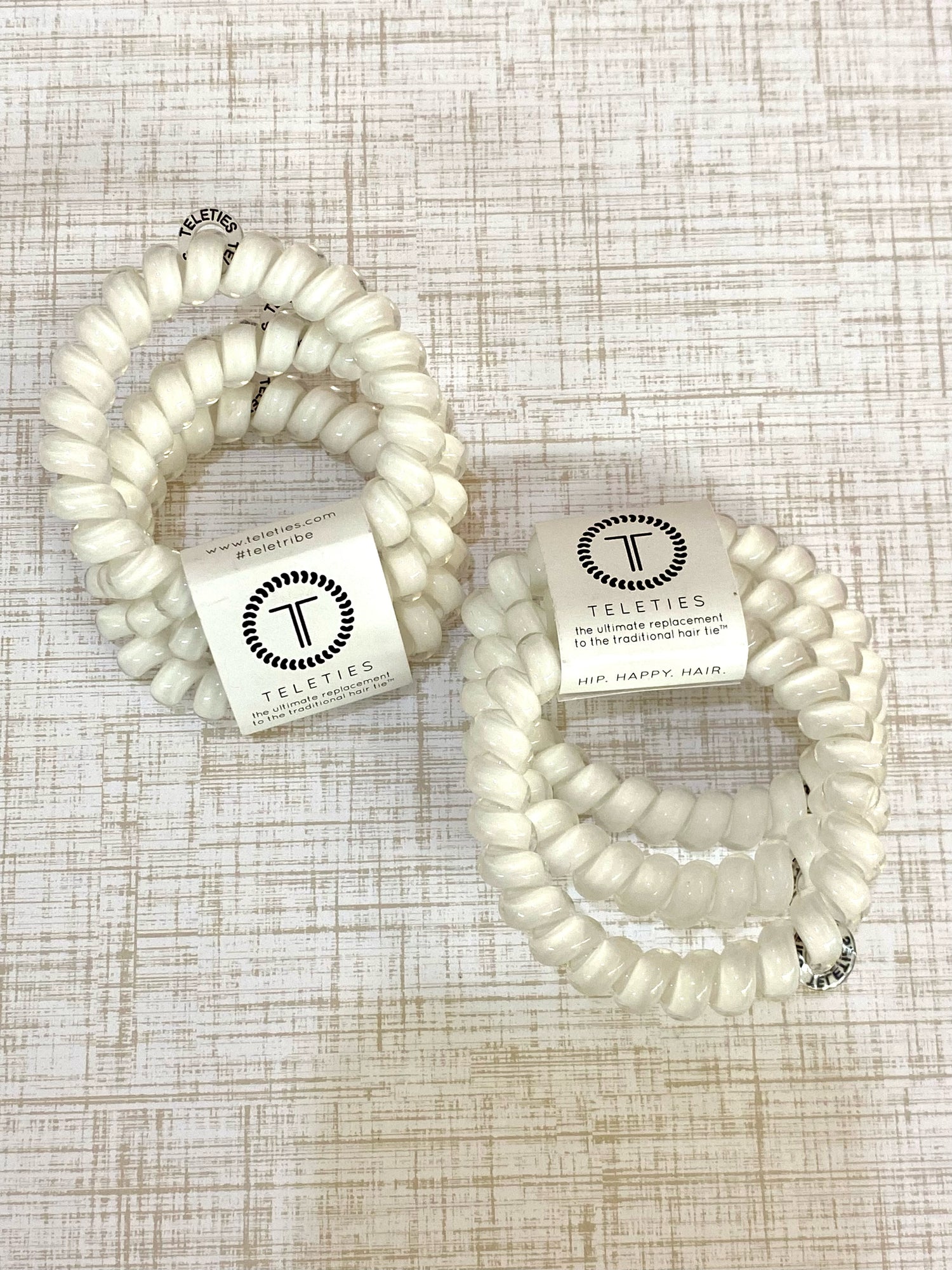 Coconut White Large Hair Ties Teleties