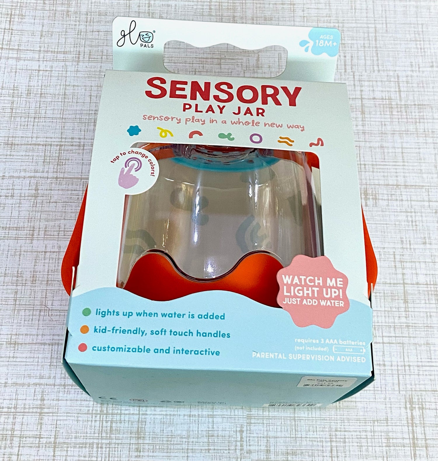 Glo Pals Sensory Jar Coral