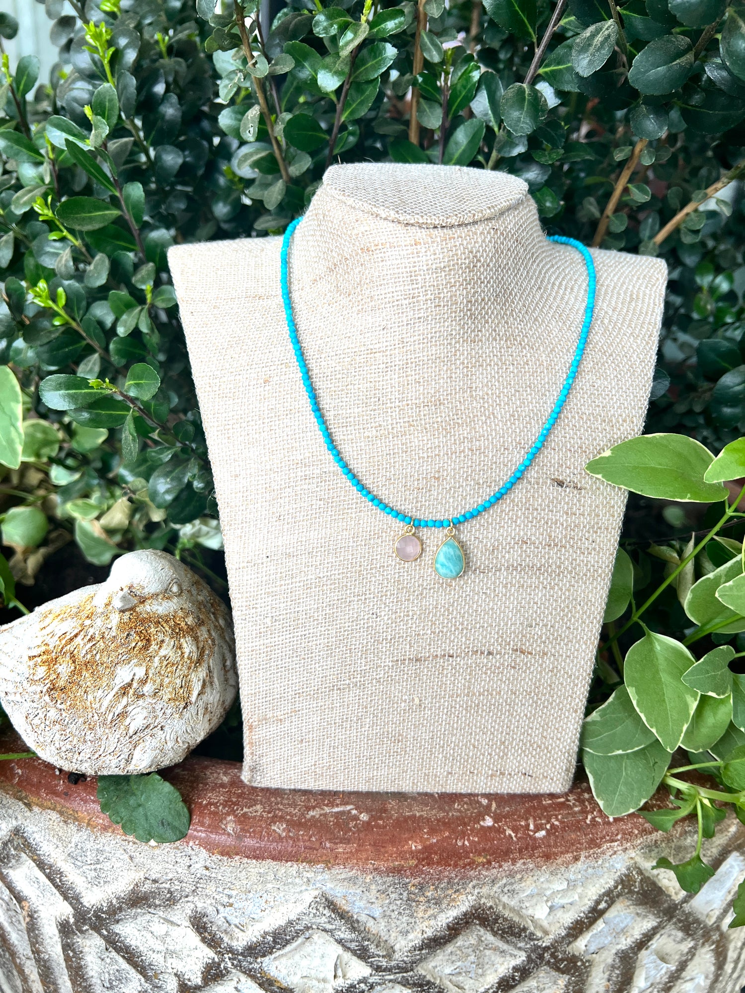 Elyssa Bass Beaded Charm Necklace
