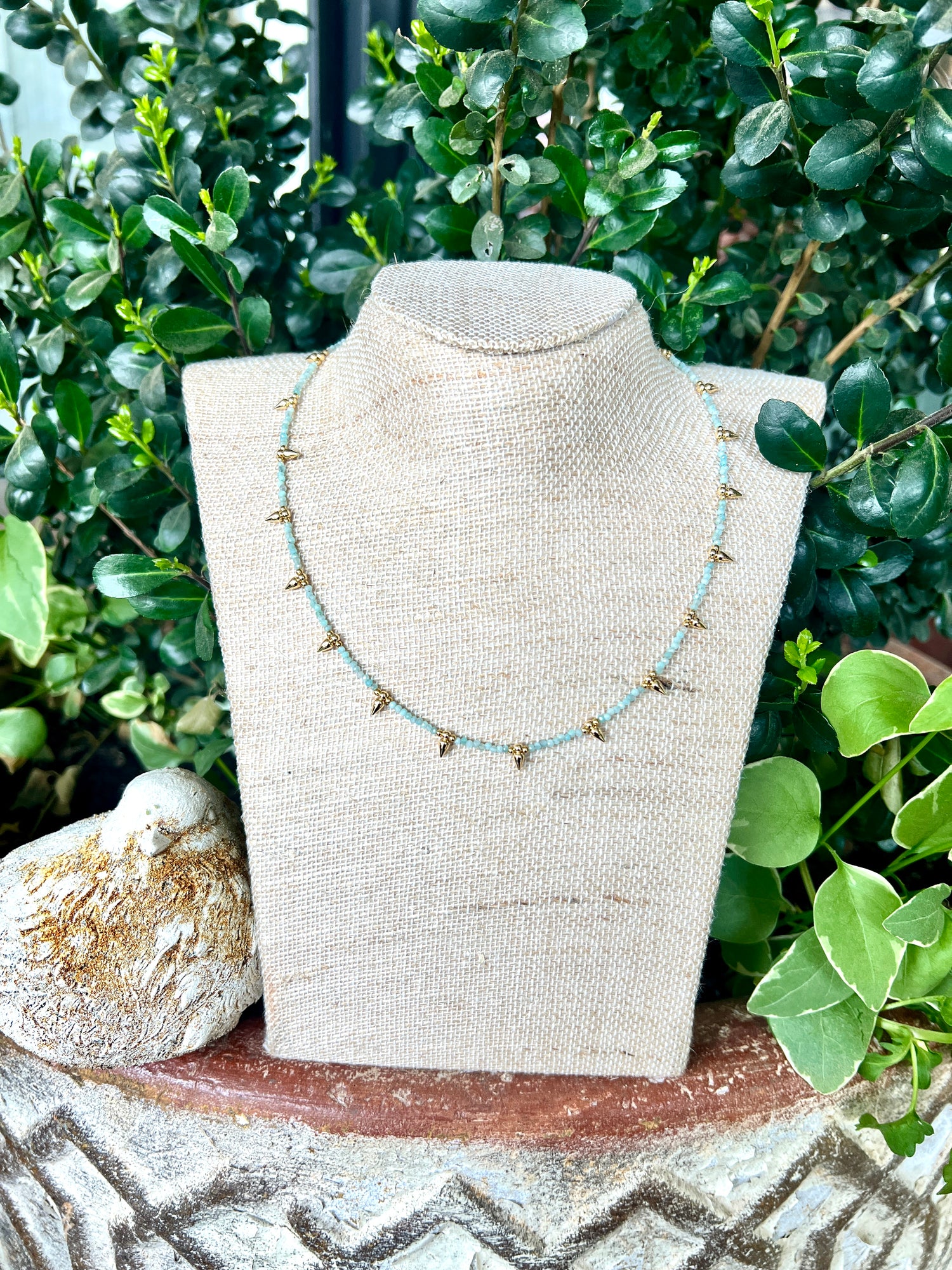 Beaded Spike Necklace