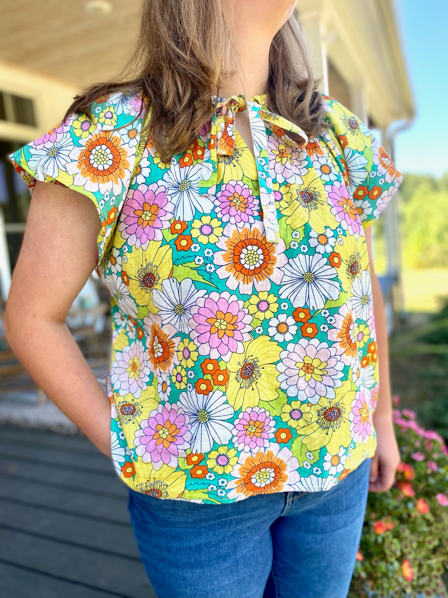 Ivy Jane Loads of Flowers Multi Top