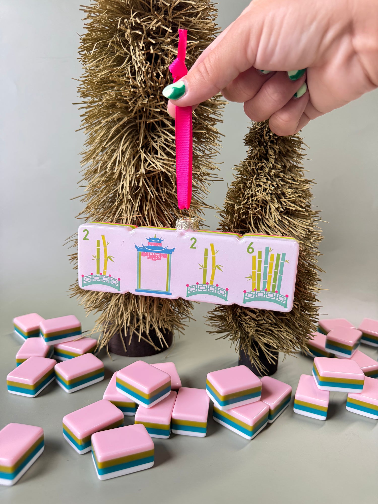 Bamboo Bridge 2026 Mahjong Ornament