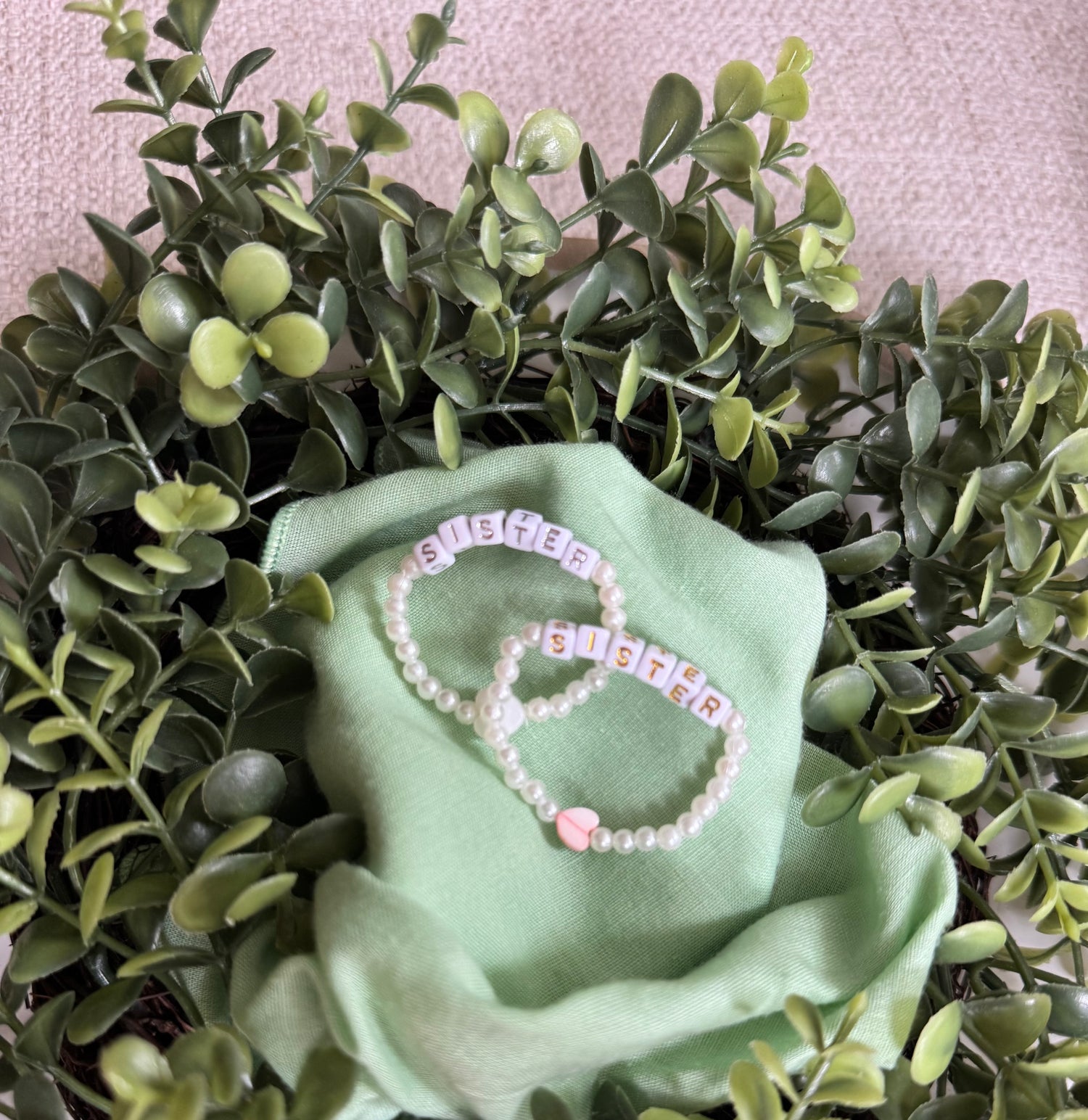 Little Girls Pearl Sister Bracelet