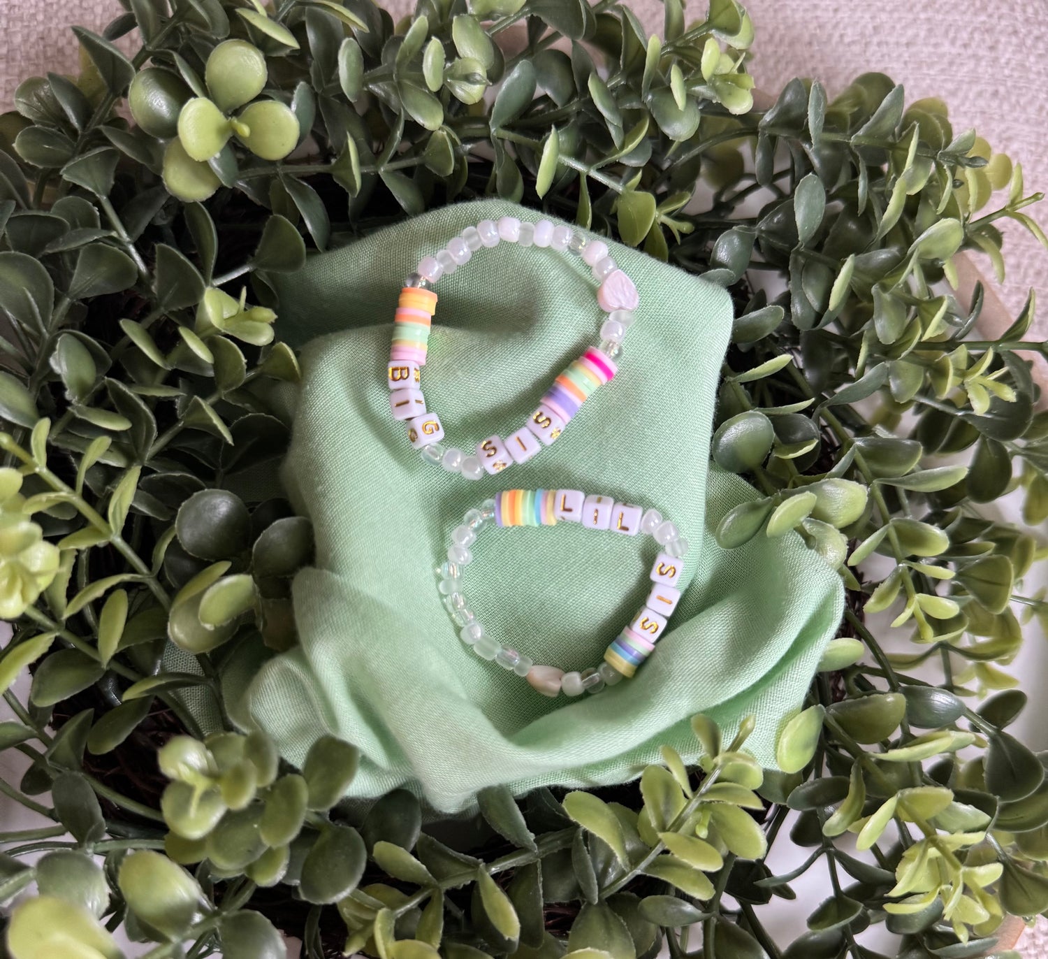 Little Girls Gold Big + Lil Sis Bracelet