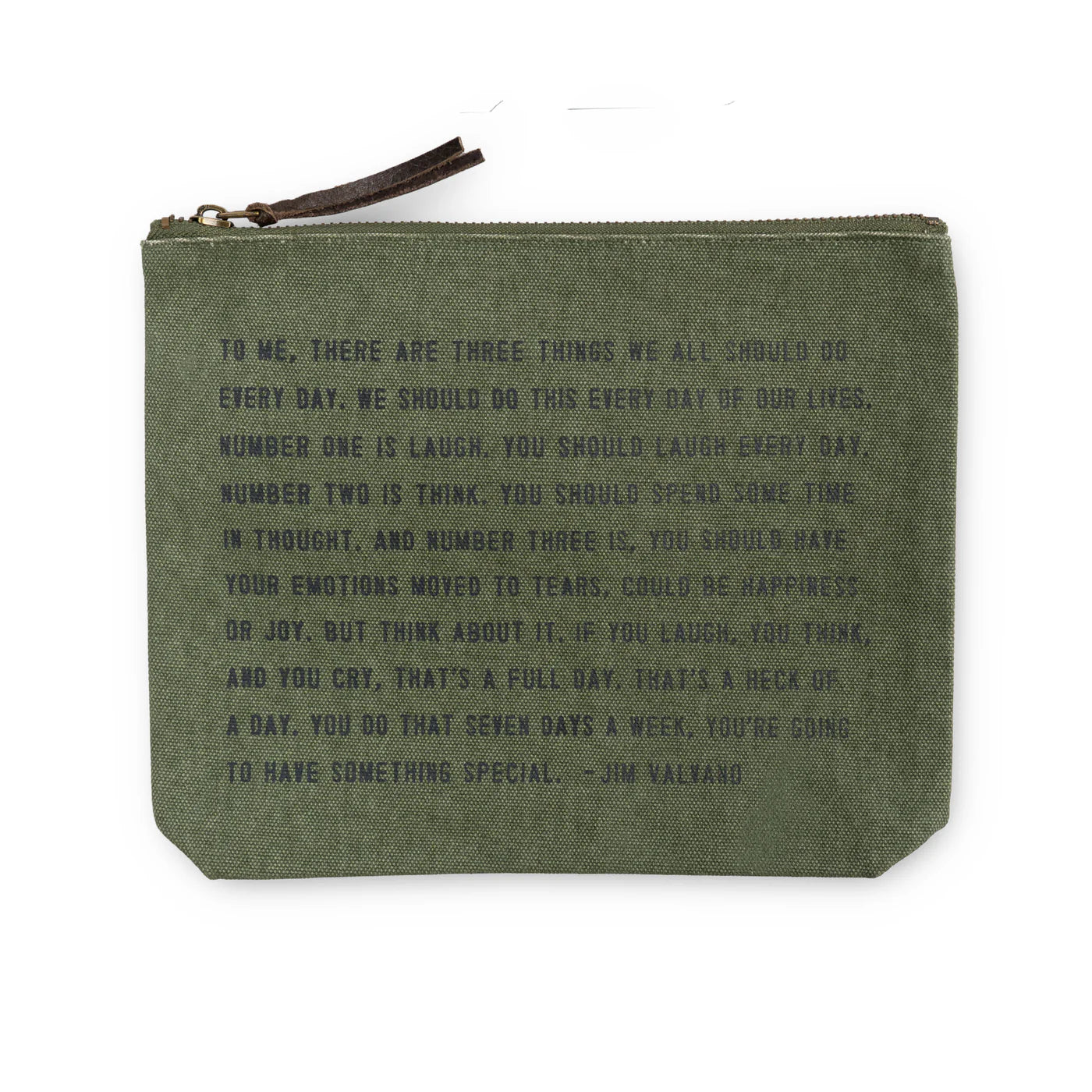 Jim Valvano Canvas Zip Bag