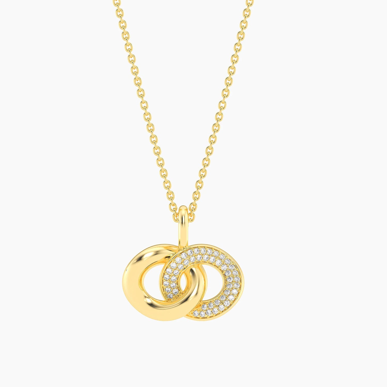 Entwined Discs Pendant Necklace