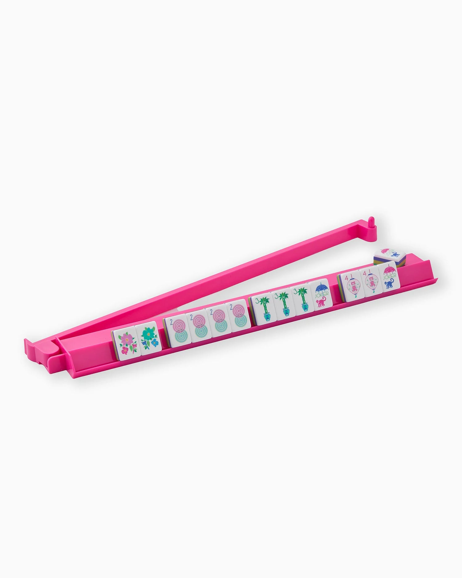 Hot Pink Acrylic Mahjong Rack + Pusher Set