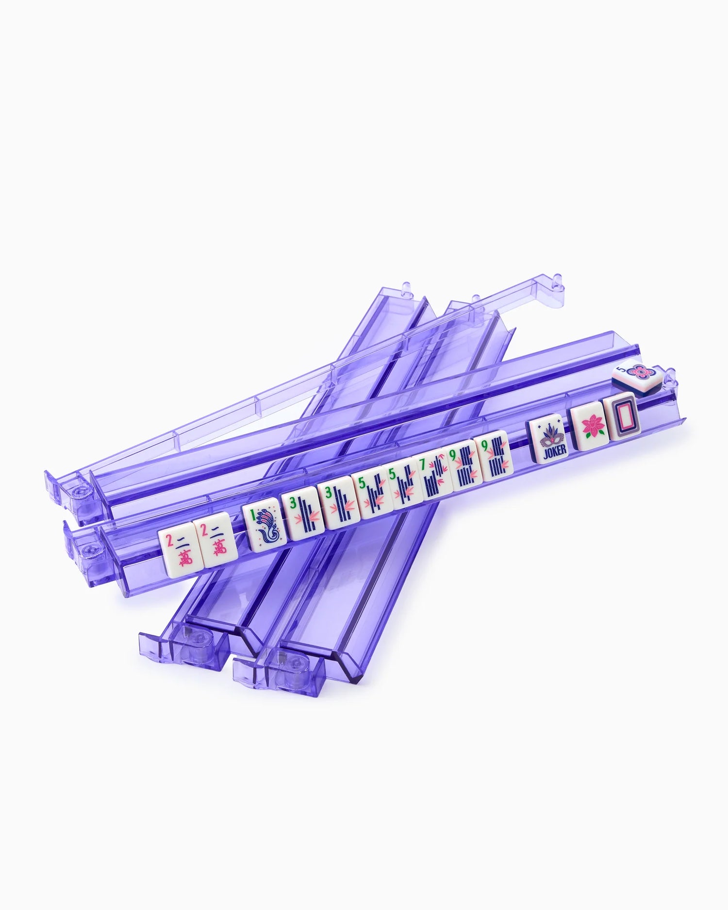 Lilac Acrylic Mahjong Rack + Pusher Set