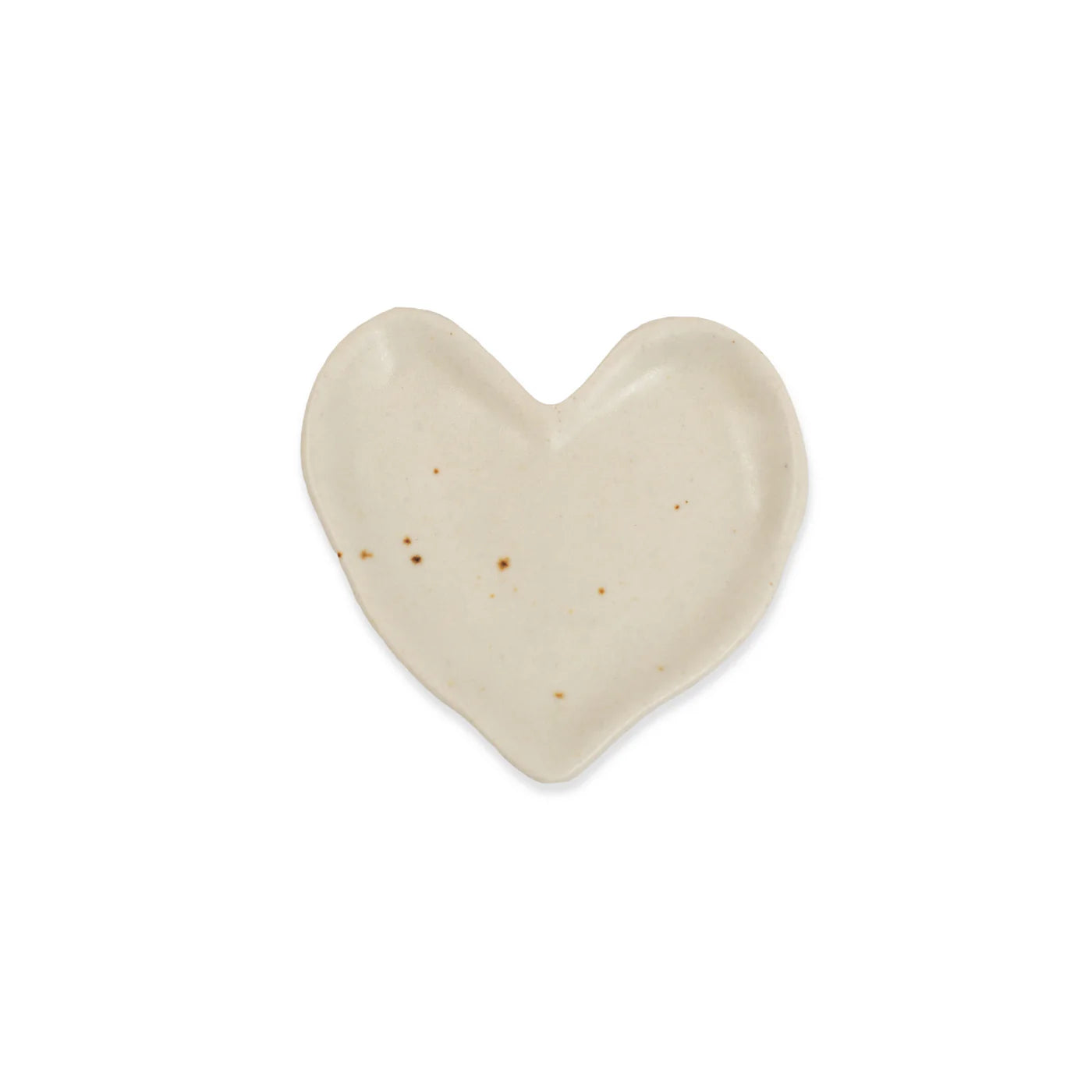 Small Speckled Heart Ceramic Dish