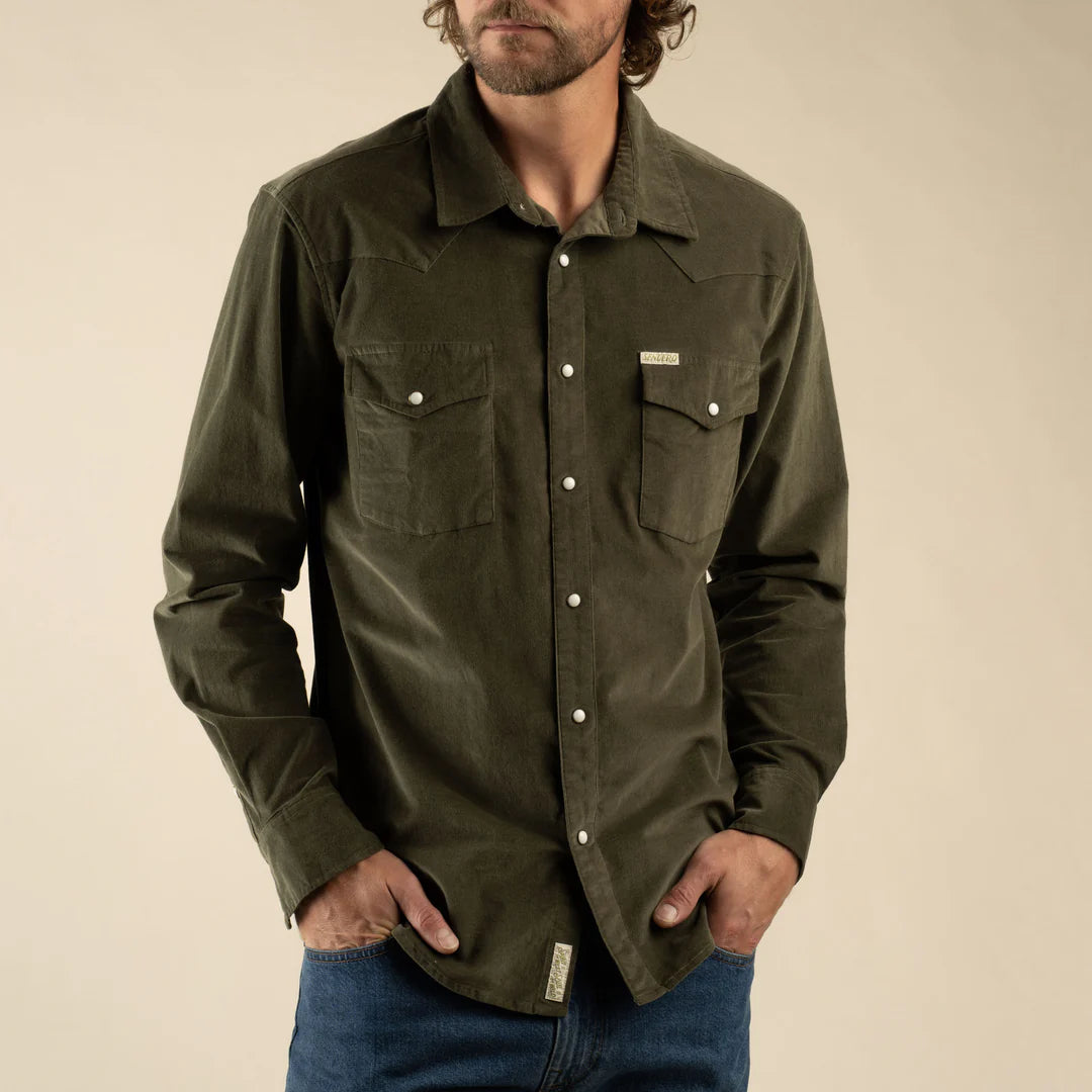 The Wyatt Pearl Snap Long Sleeve Corduroy Shirt