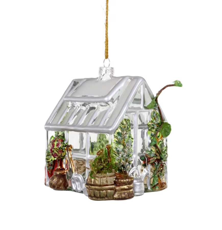 White Greenhouse Ornament