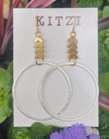 Kitzi Herringbone Hoop Earring