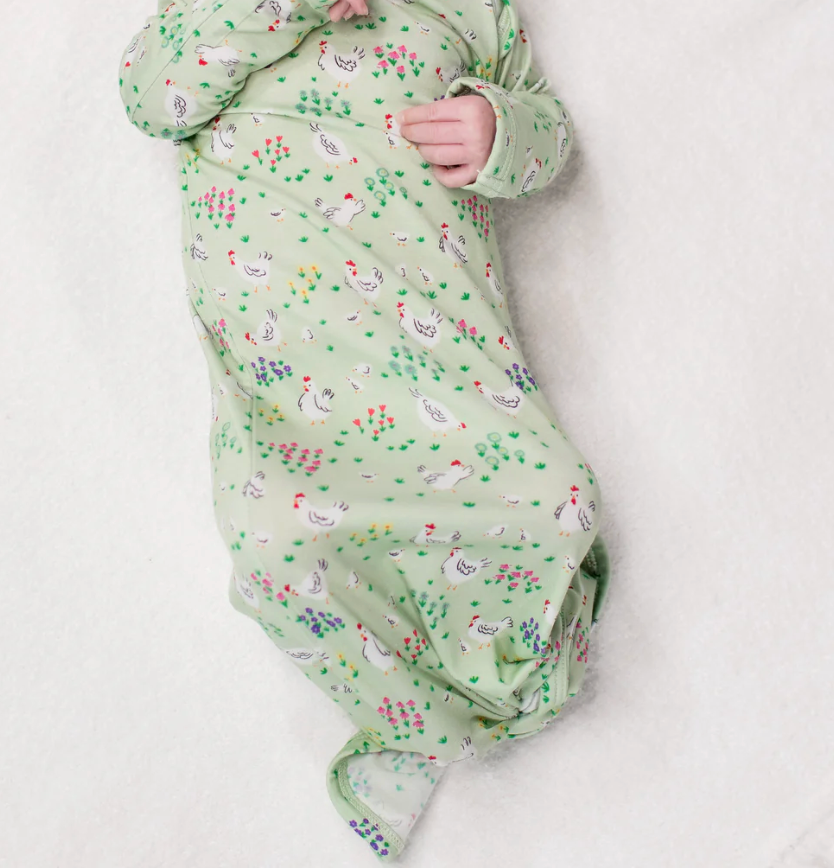 Spring Chickens Newborn Knotted Gown