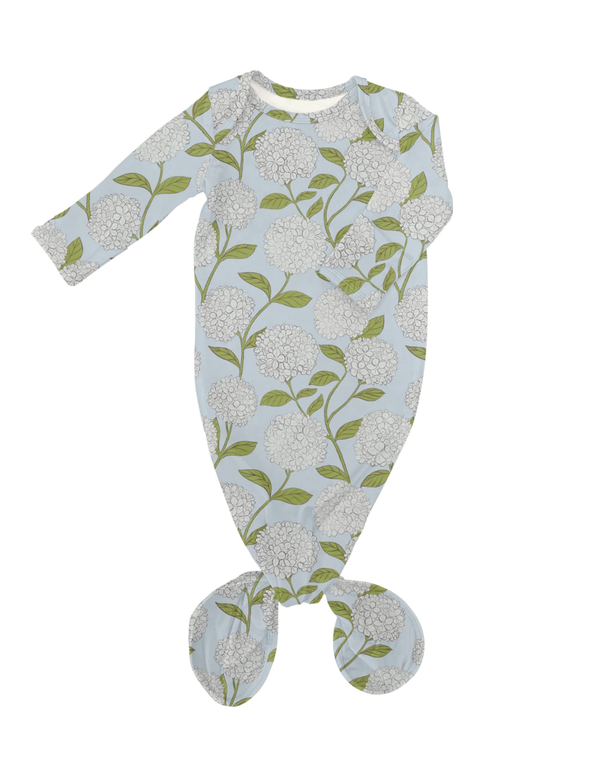 Hydrangeas Newborn Knotted Gown