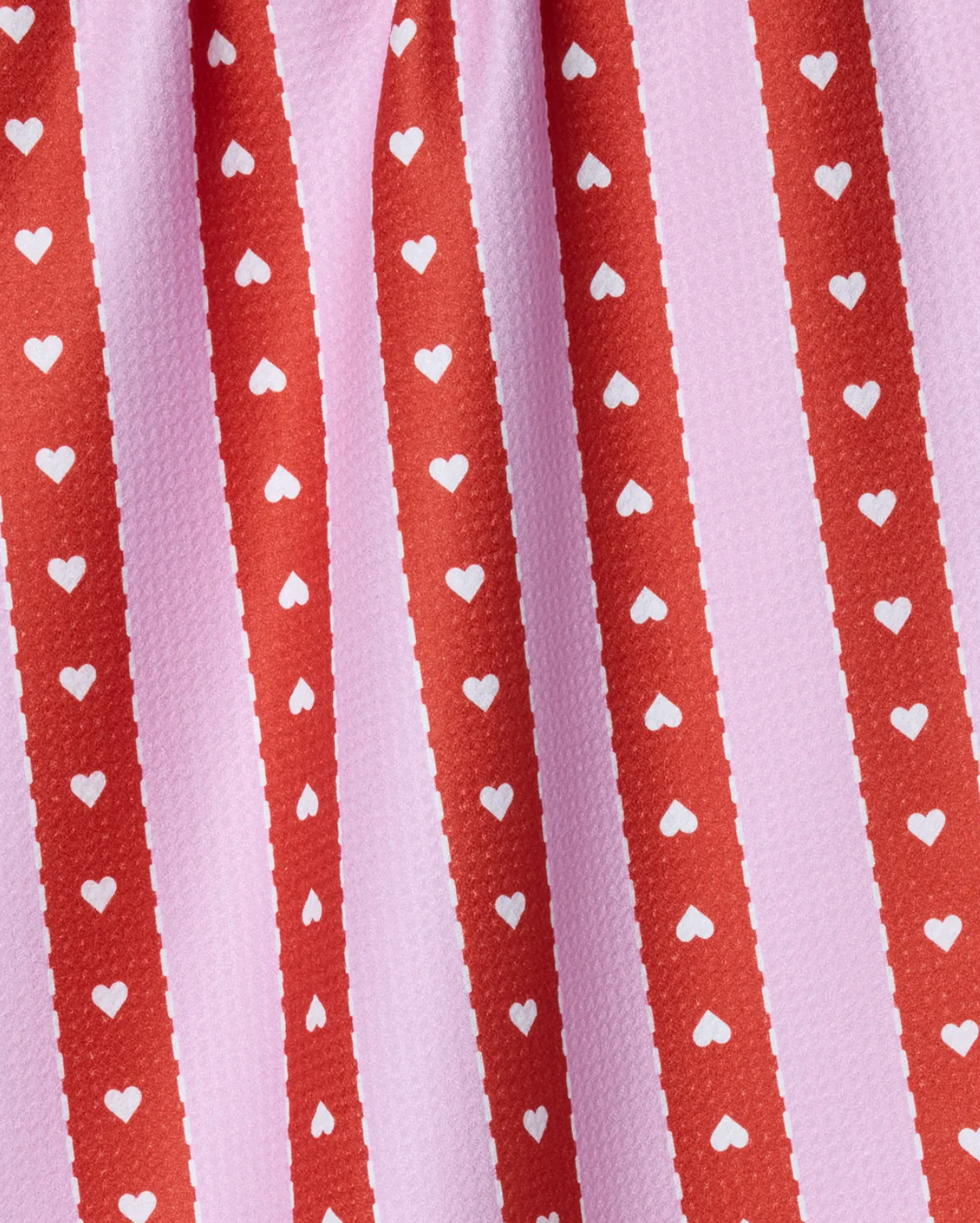 Ribbon Hearts Geometry Tea Towel