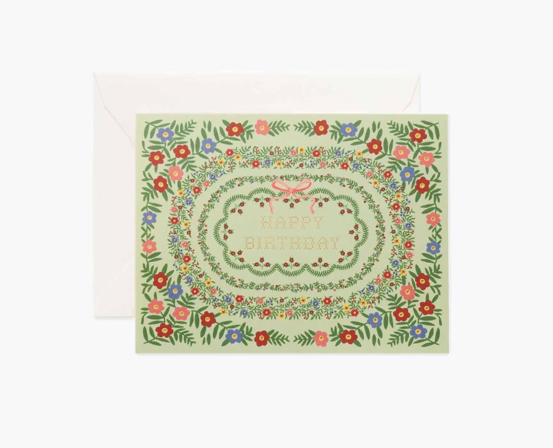 Rosette Birthday Card