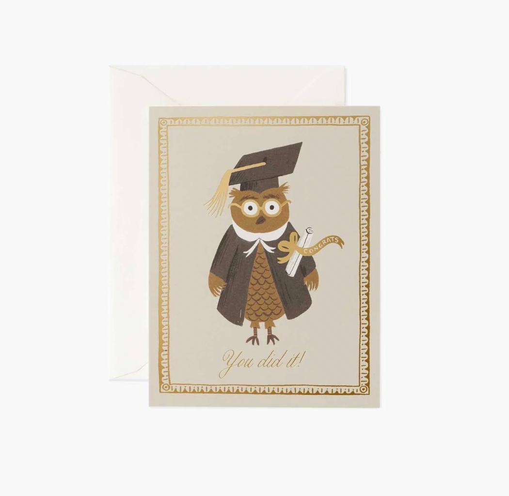 Congrats Owl Graduation Card