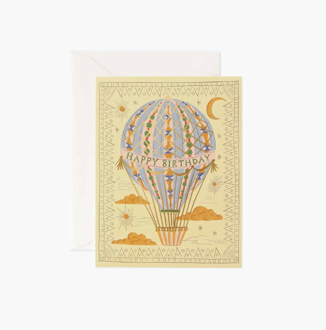 Hot Air Balloon Birthday Card
