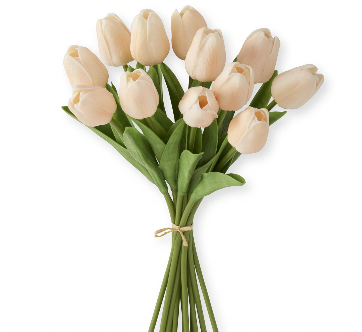 Peach Real Touch Mini Tulip Bundle : 12 Stems