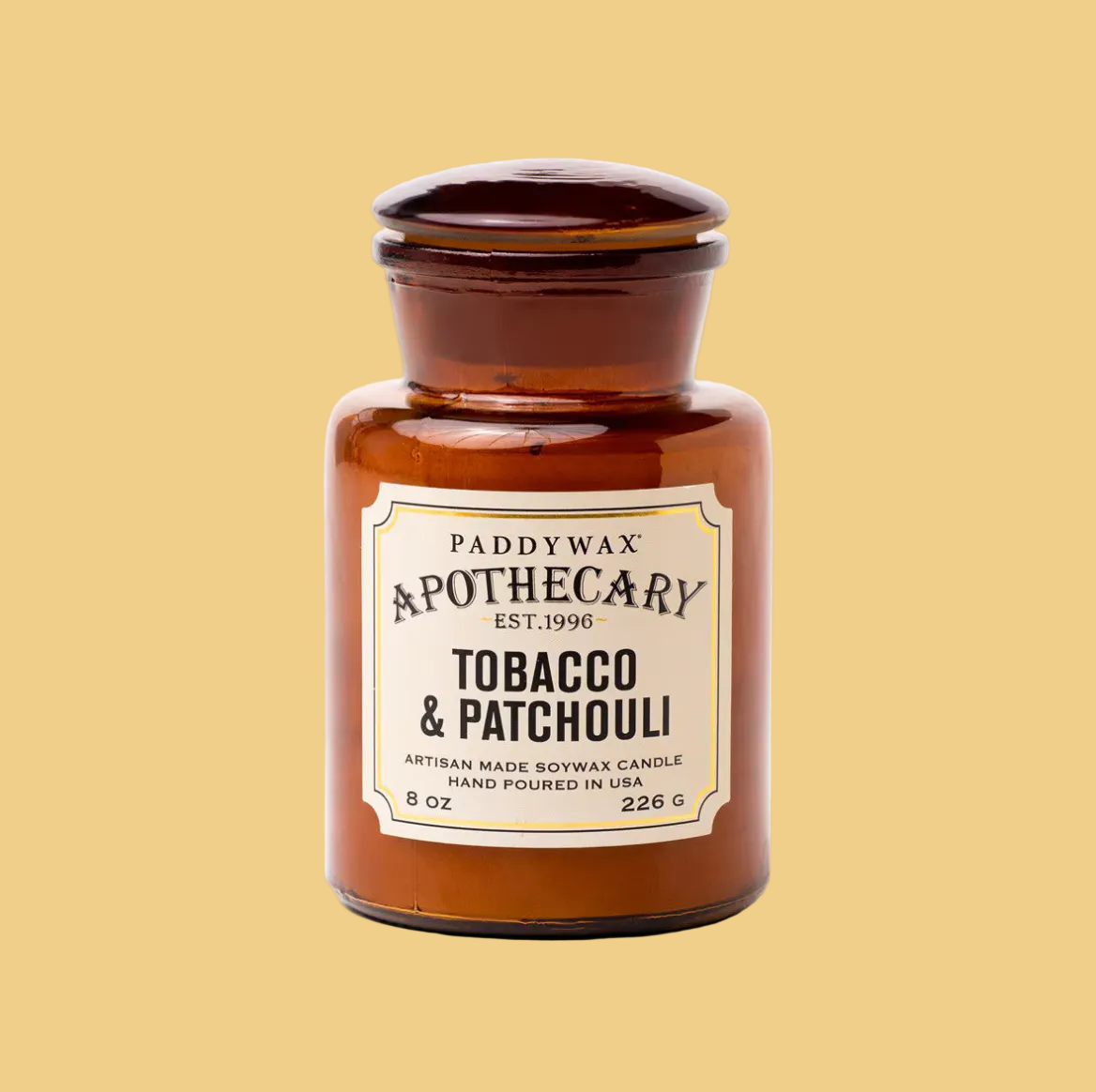 Tobacco & Patchouli Apothecary Glass Candle