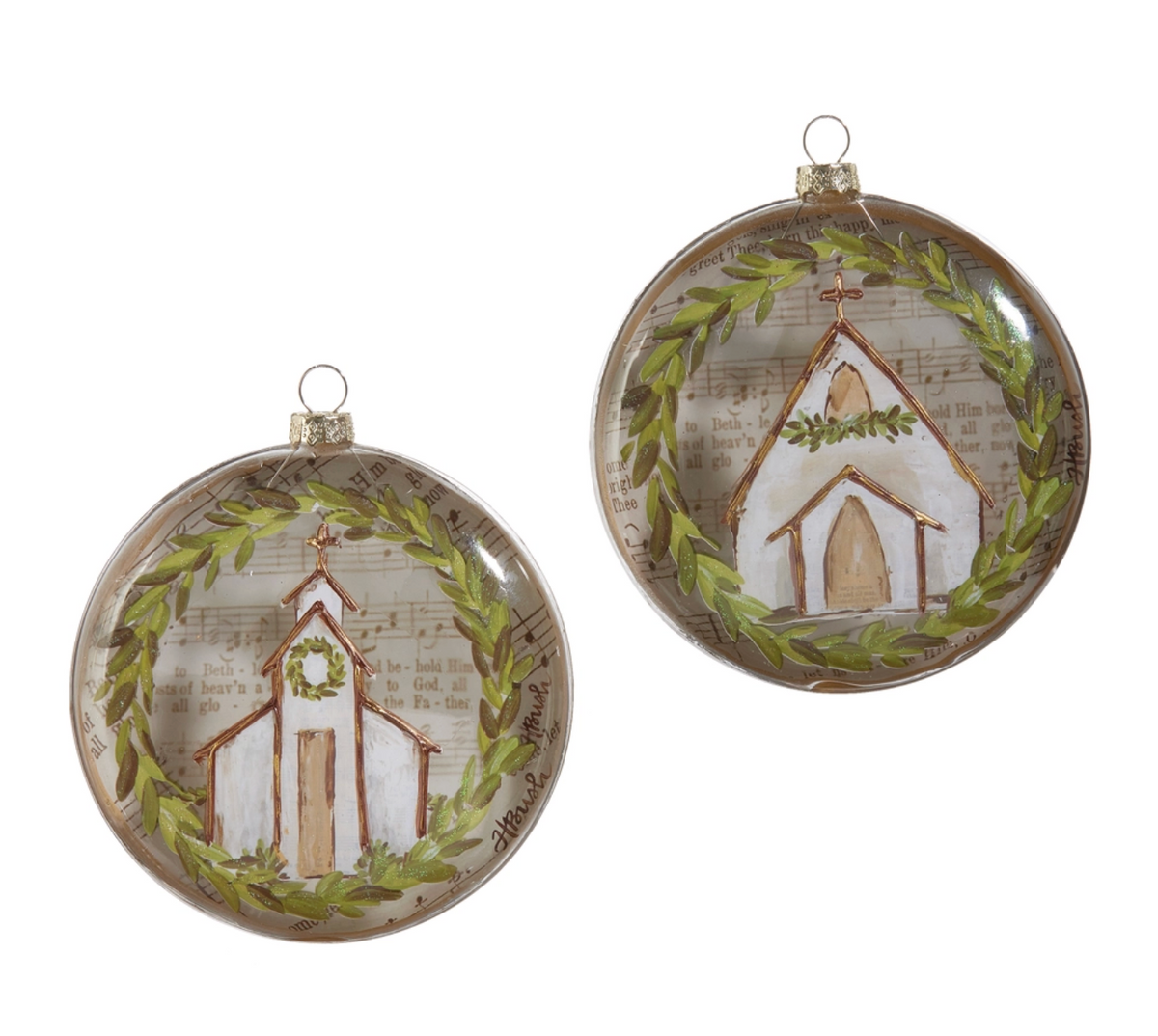 Music Sheet Church Disc Ornament