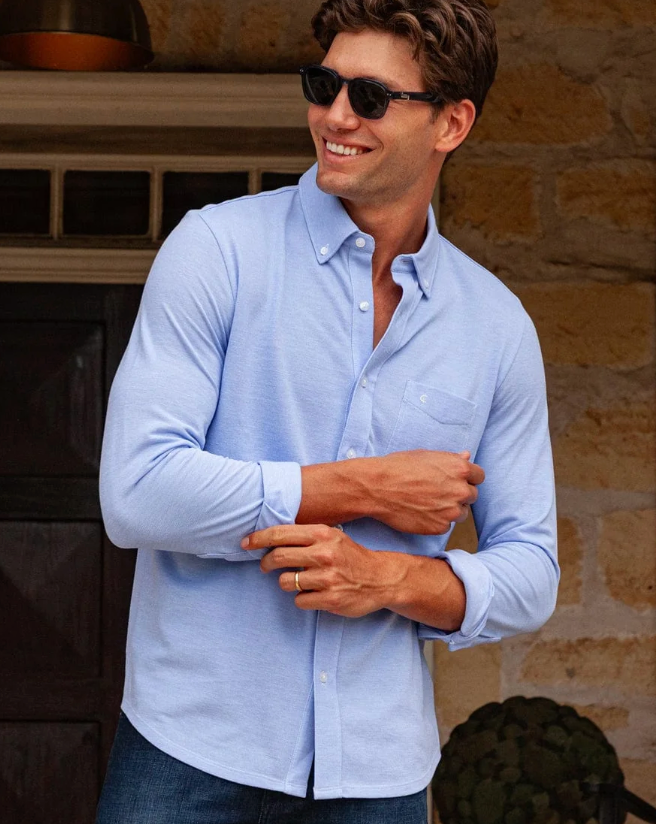 Oxford Knit Button Down
