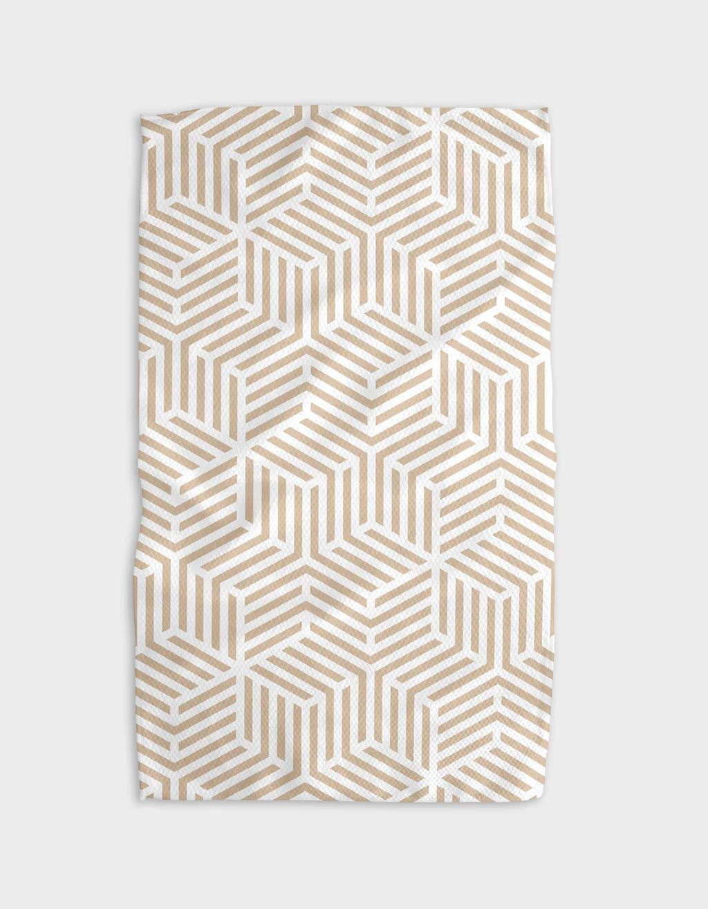 Stacked Cubes Geometry Tea Towel