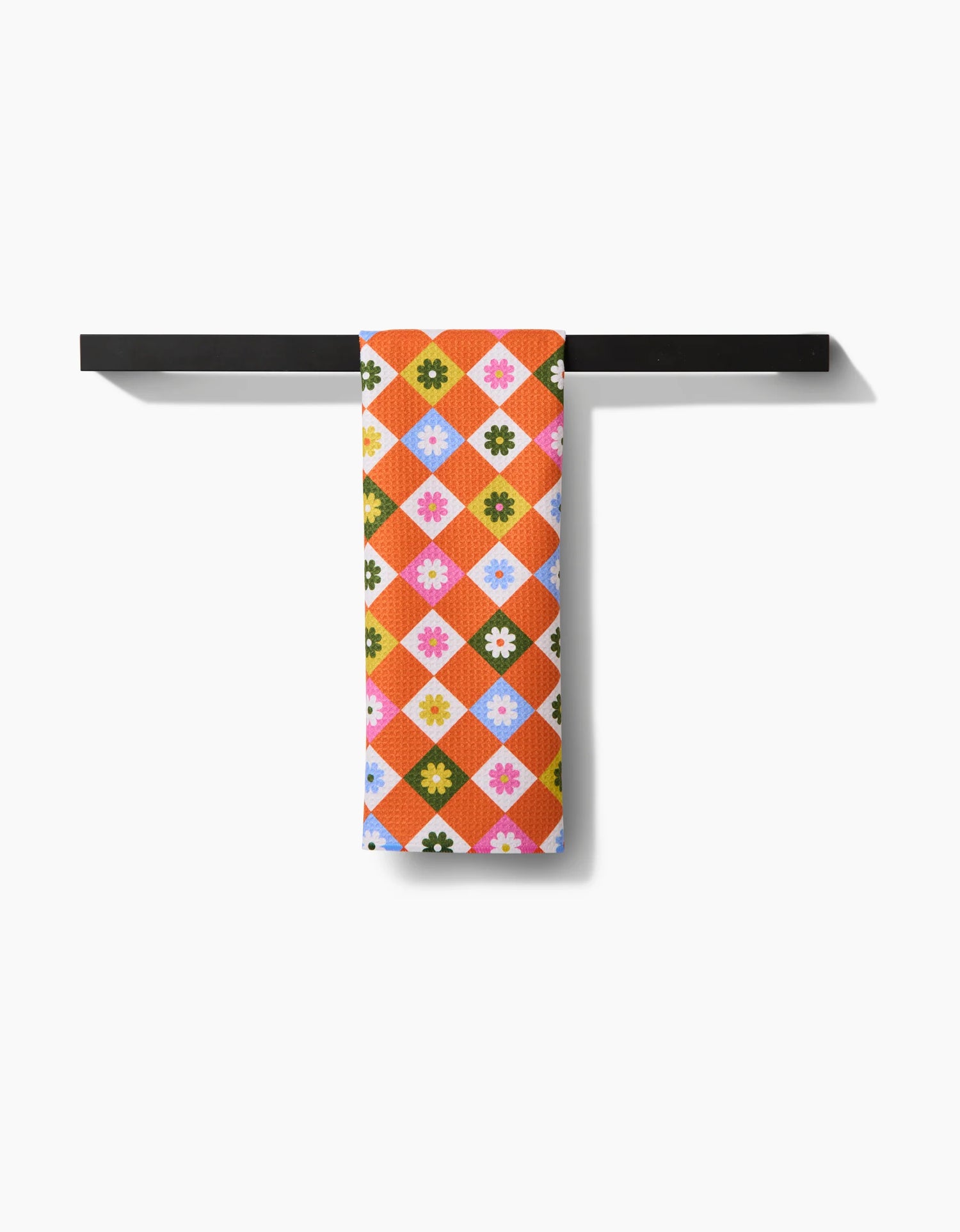 Spring Check Geometry Tea Towel