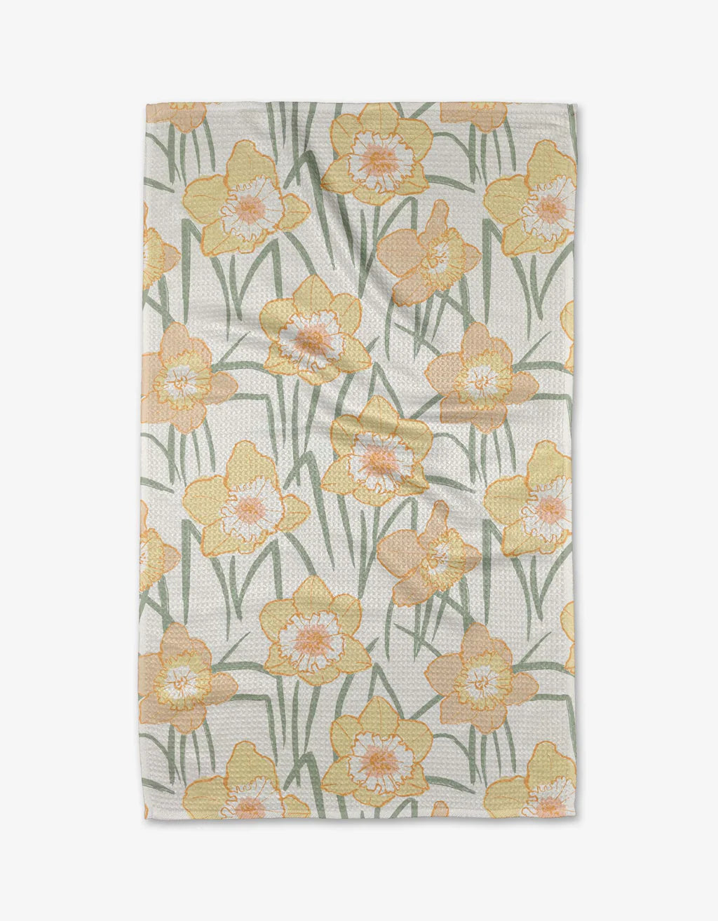 Spring Daffodil Fields Geometry Tea Towel