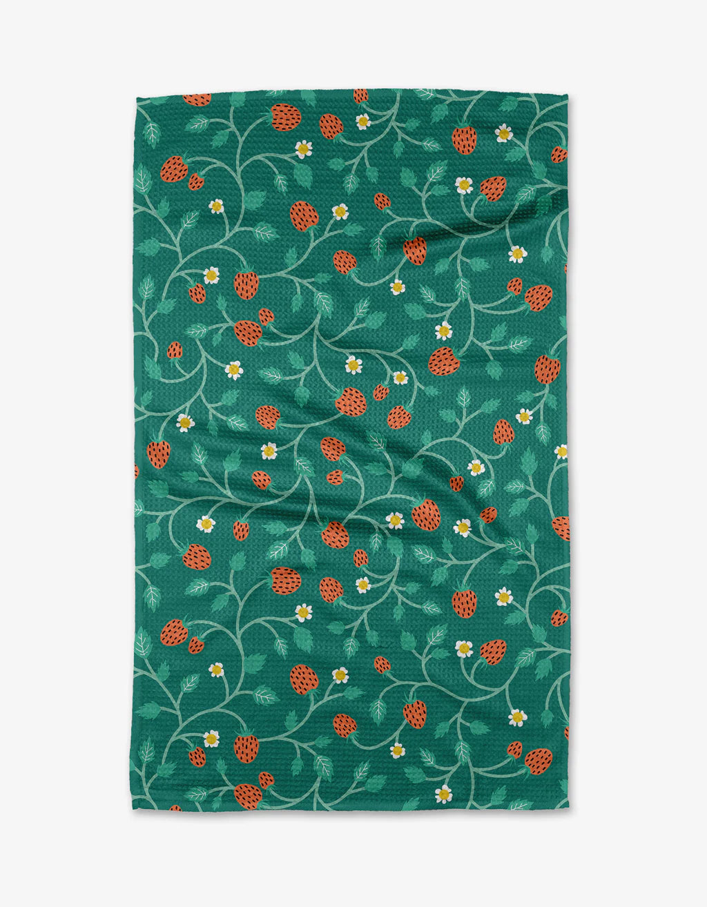 Strawberry Patch Geometry Tea Towel