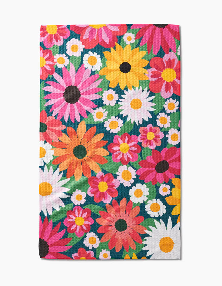 Wild Bloom Geometry Tea Towel