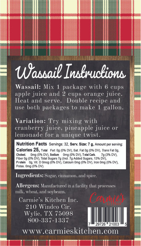 Carmies Wassail Spiced Cider Gift Box