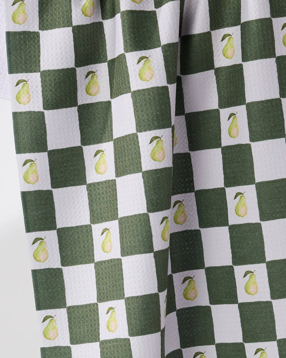 Pear Checker Geometry Tea Towel