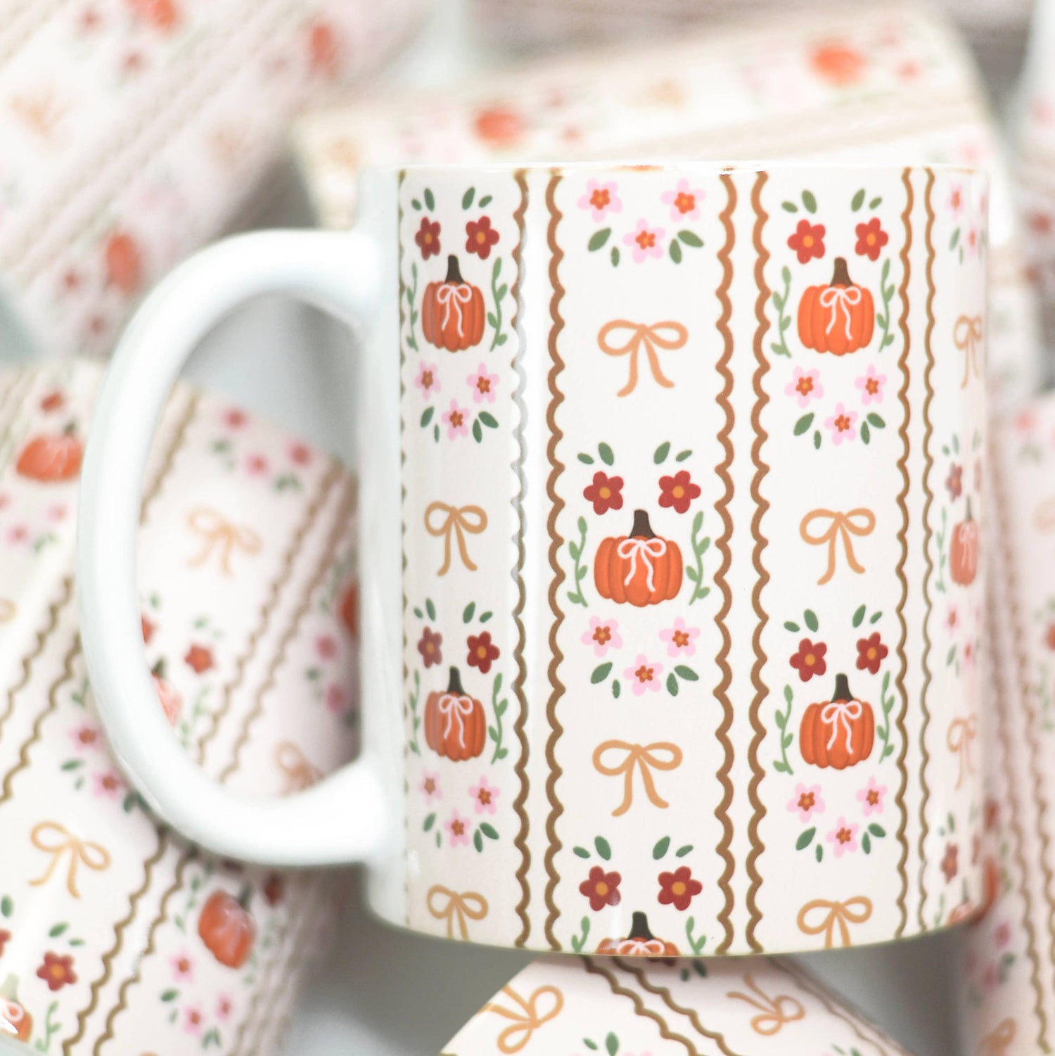 Pumpkins and Bows Mug