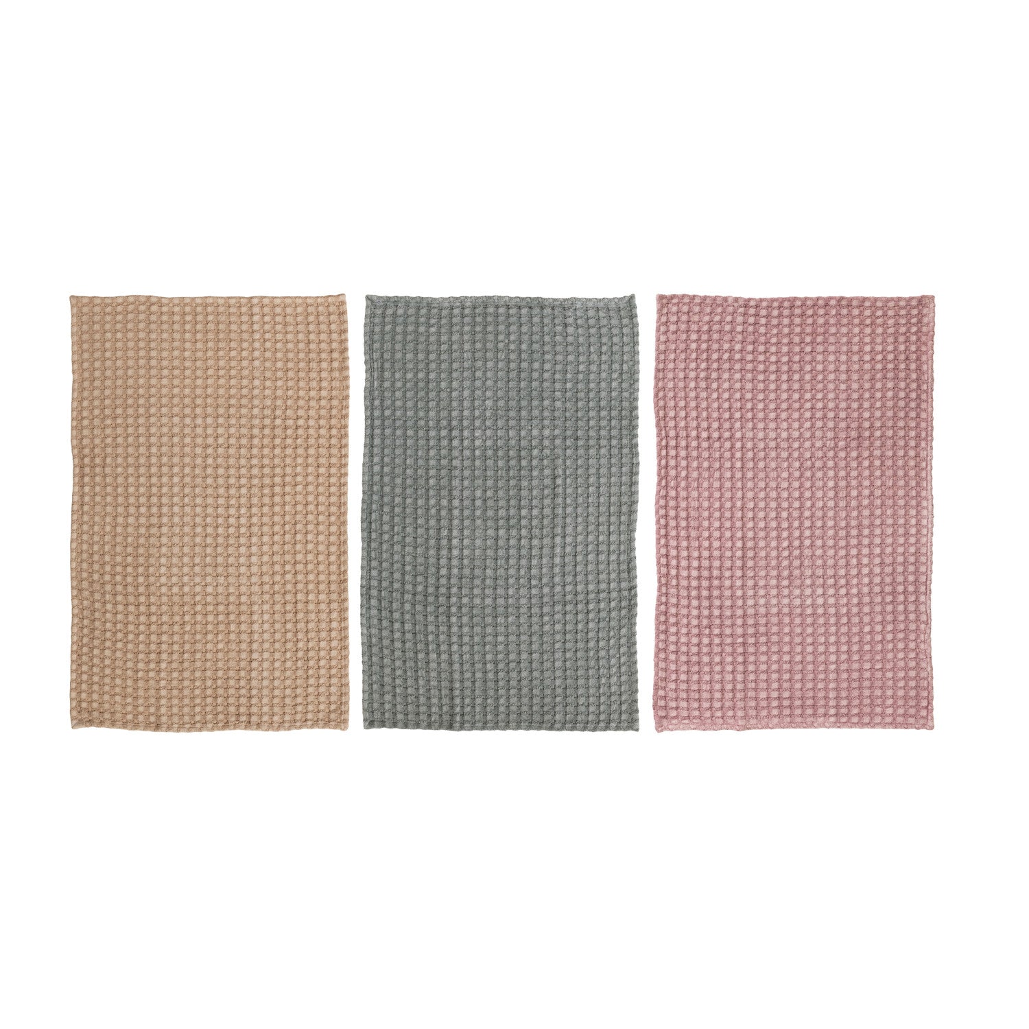 Oversized Stonewashed Cotton Waffle Weave Tea Towel, 3 Colors