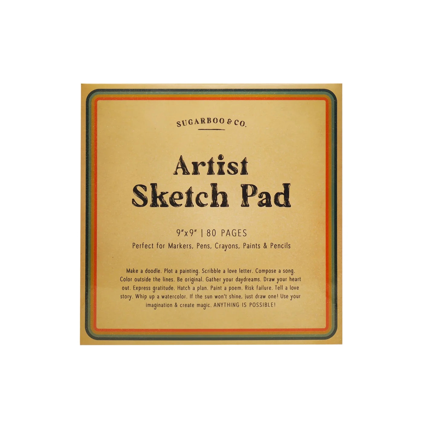 9" x 9" Artist Sketch Pad