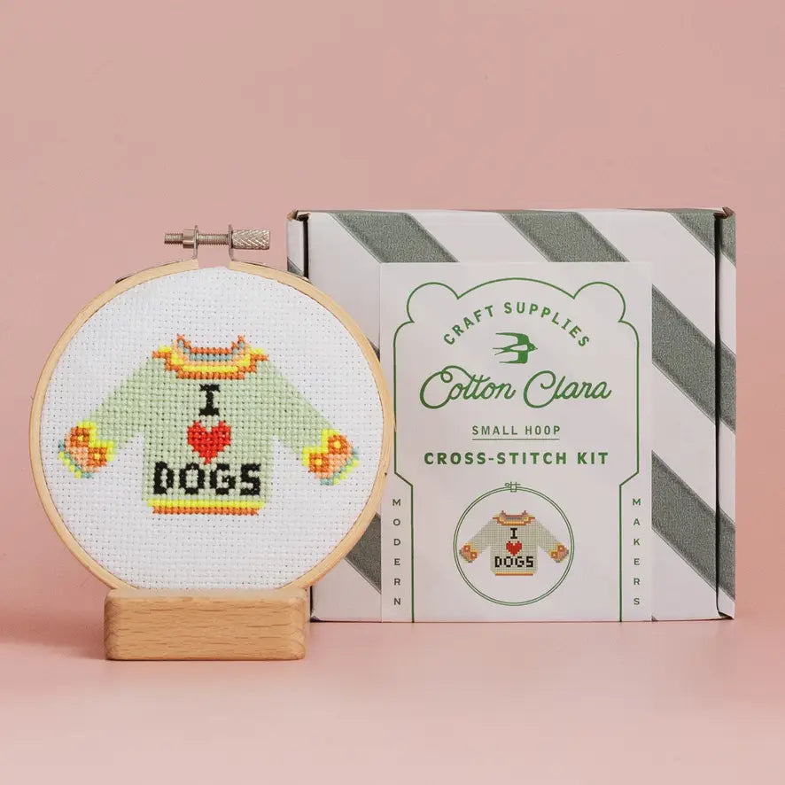 I Love Dogs Stitch Kit for Beginners