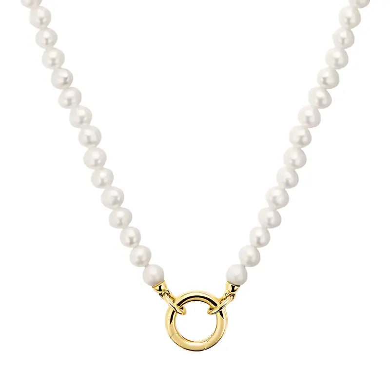 Pearl Necklace with Charm Holder
