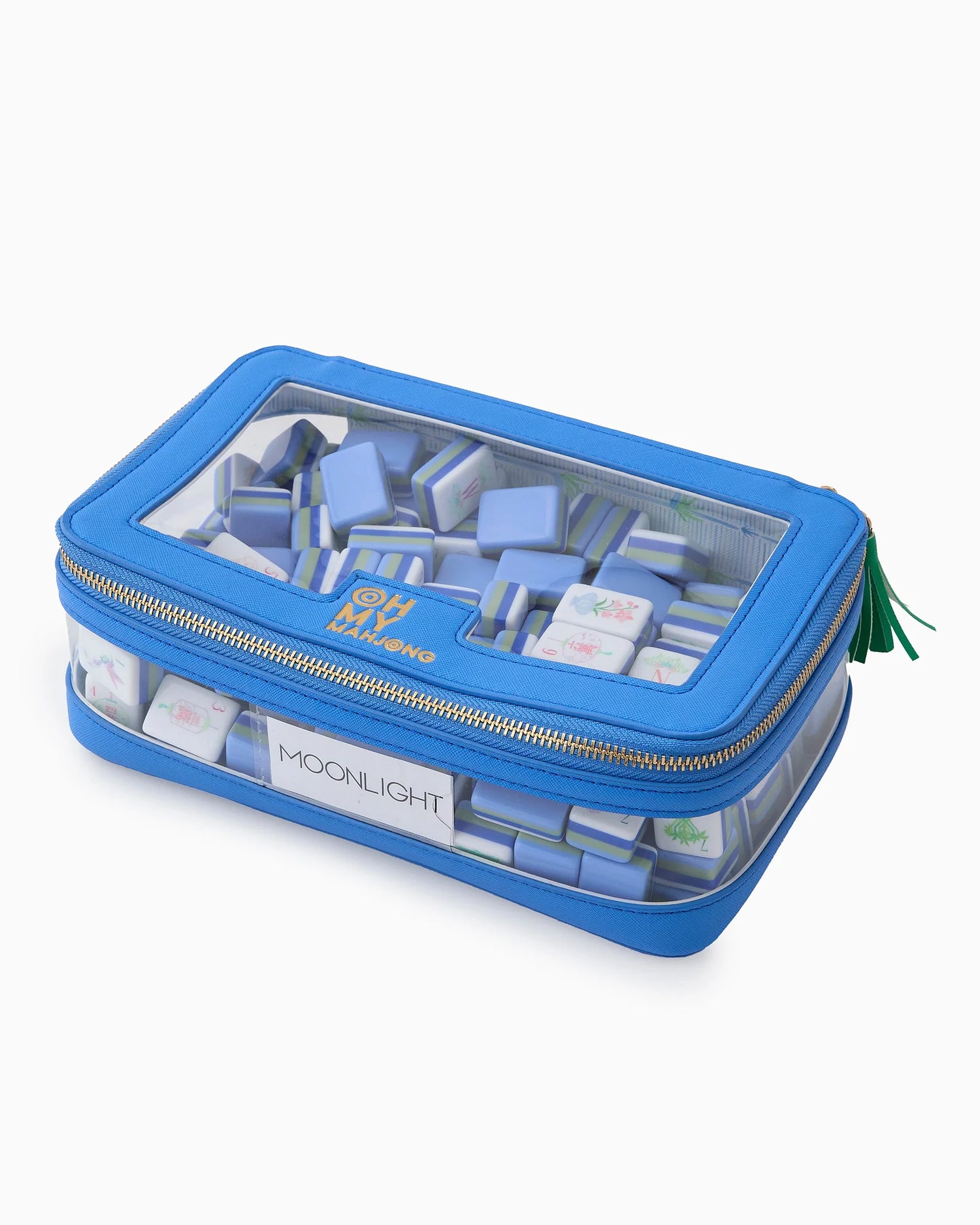 Blue Mahjong Tile Storage Bag