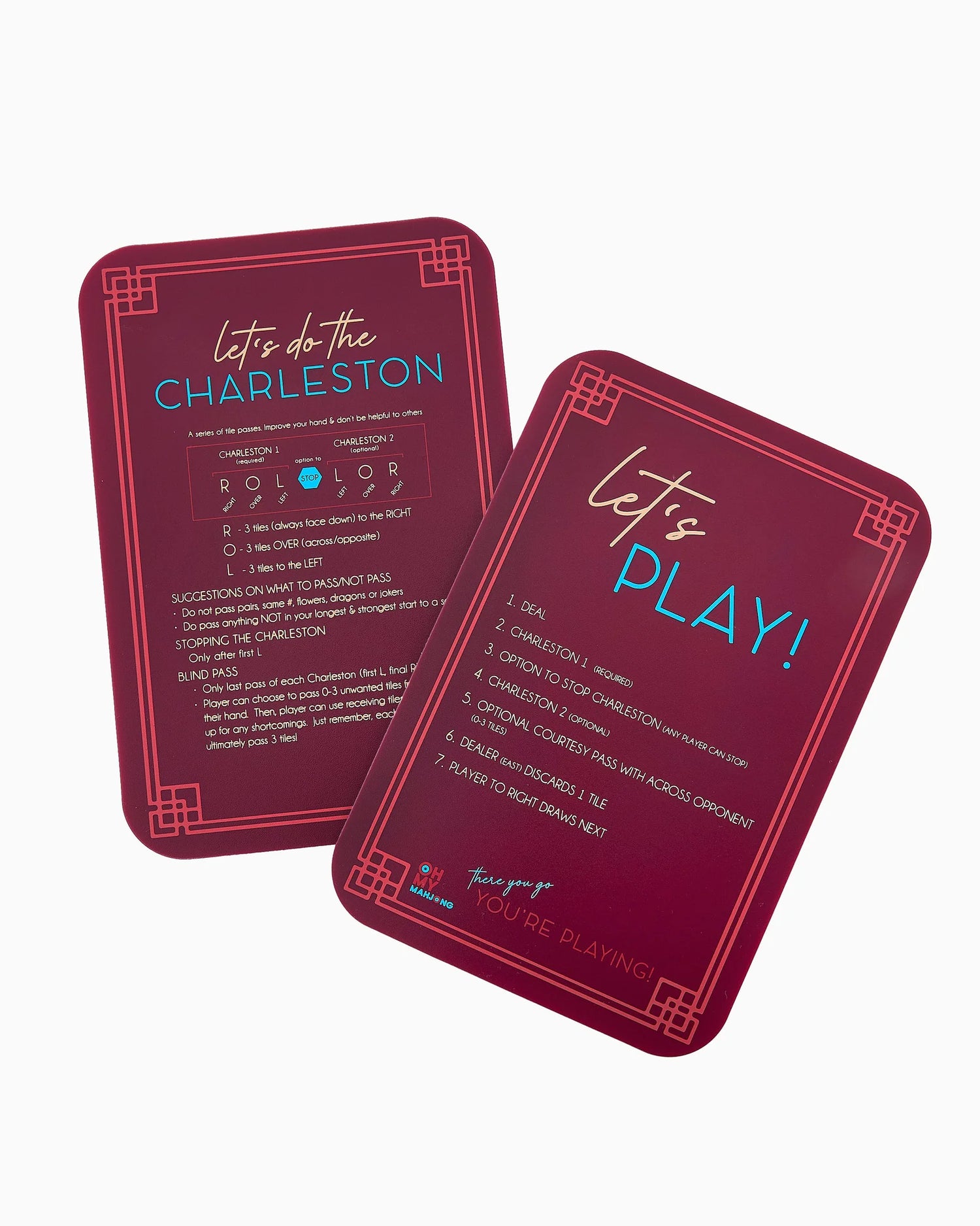 Burgundy Mahjong Tiles Shuffler