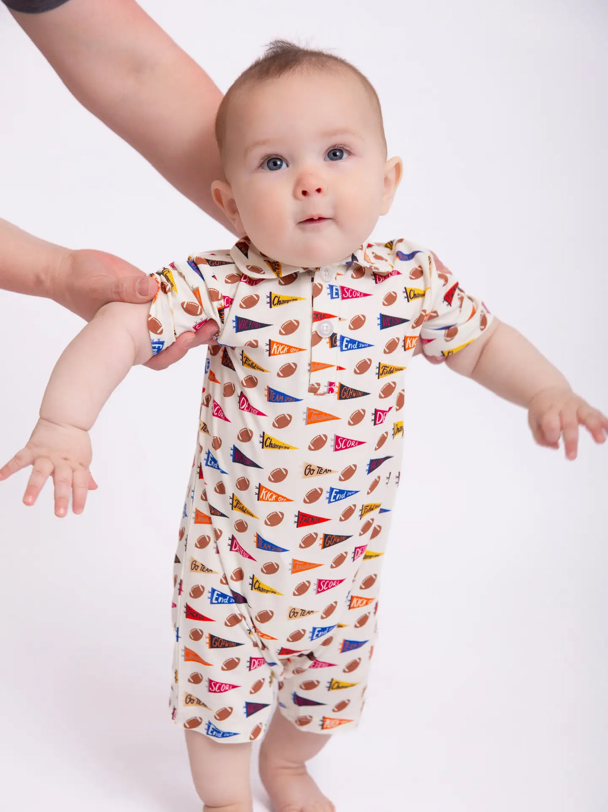 Varsity Flags Polo Romper