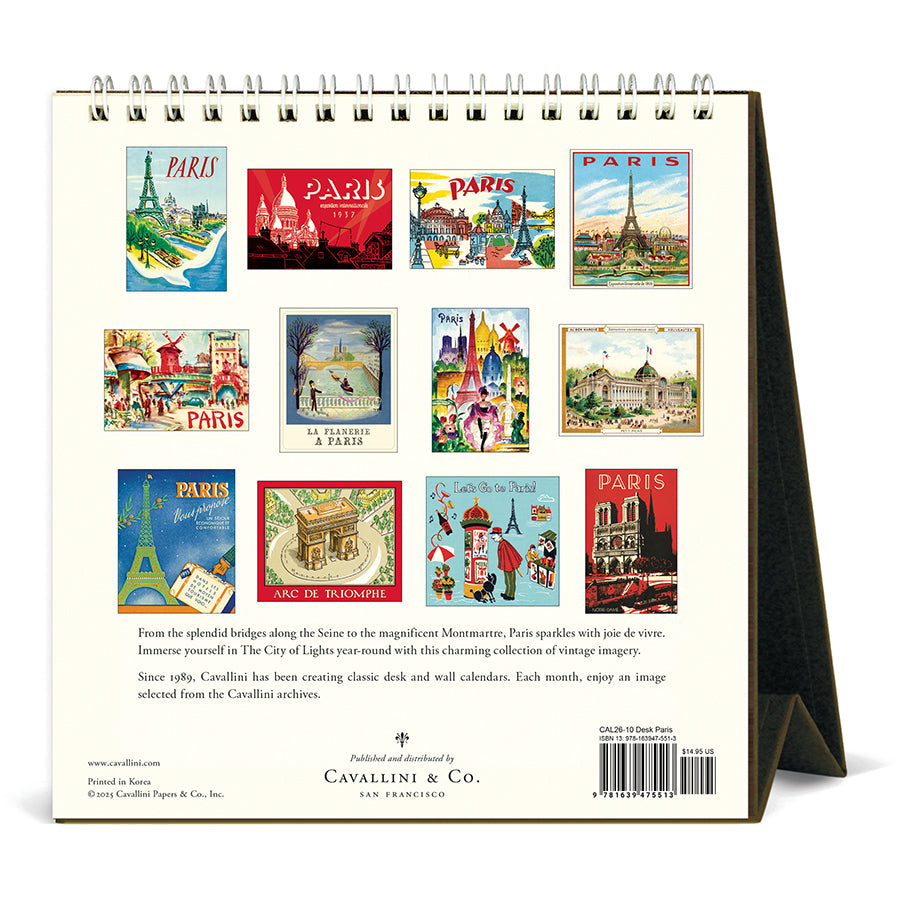 2026 Paris Desk Calendar