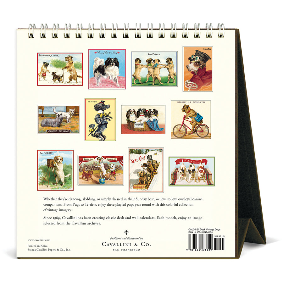 2026 Dogs Desk Calendar