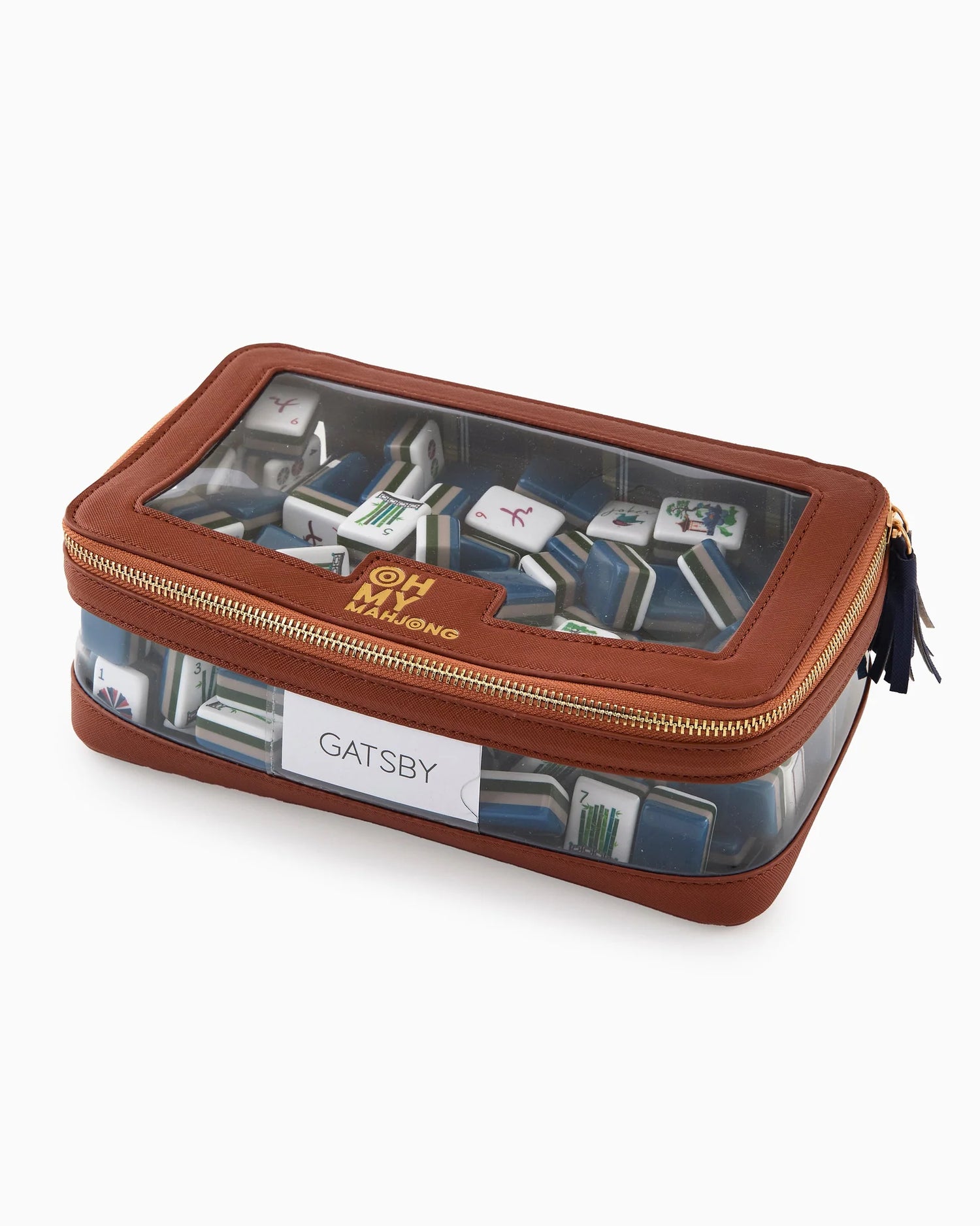 Cognac Mahjong Tile Storage Bag