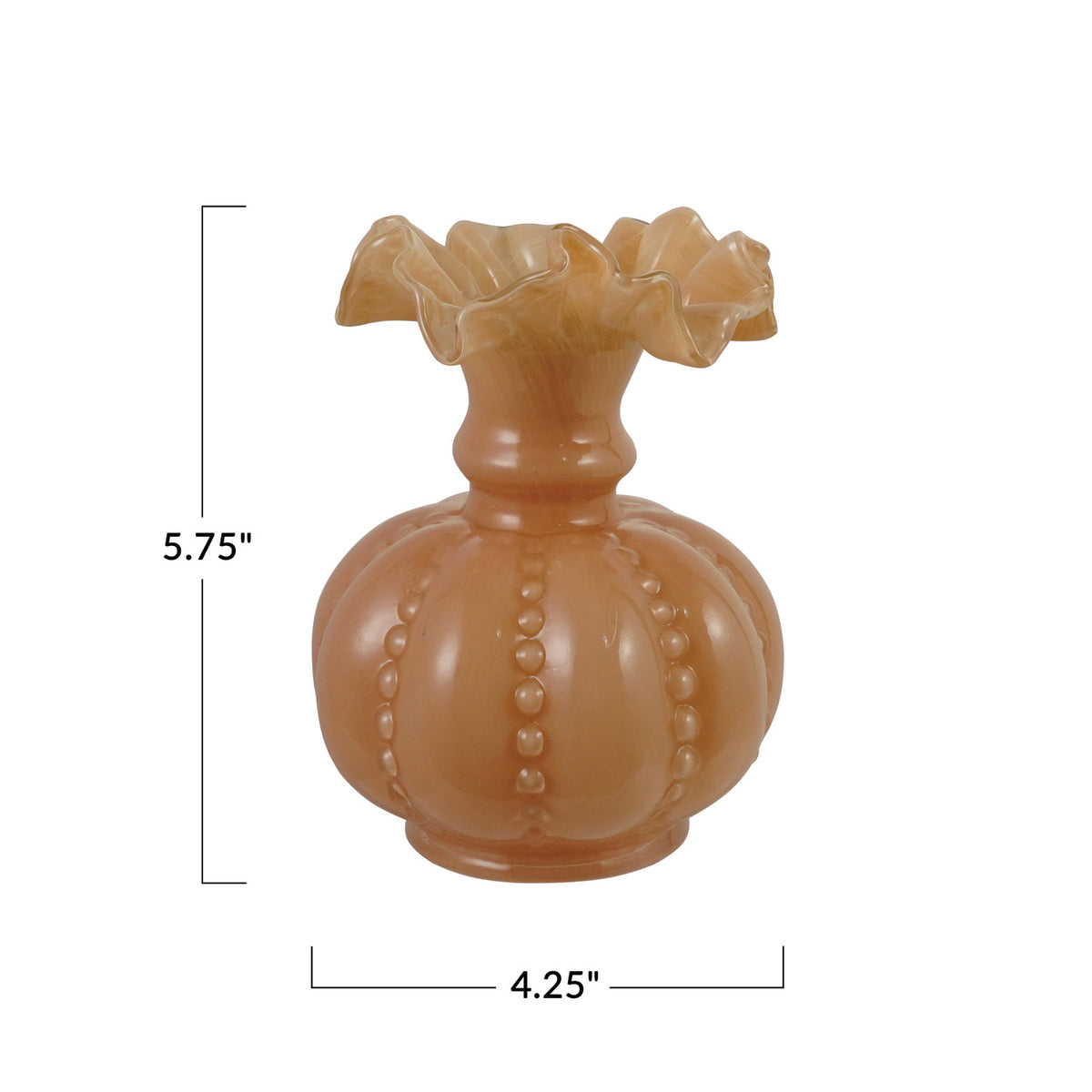 Glass Ruffles Vase