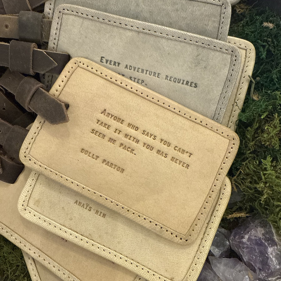 Leather Luggage Tag Dolly Parton