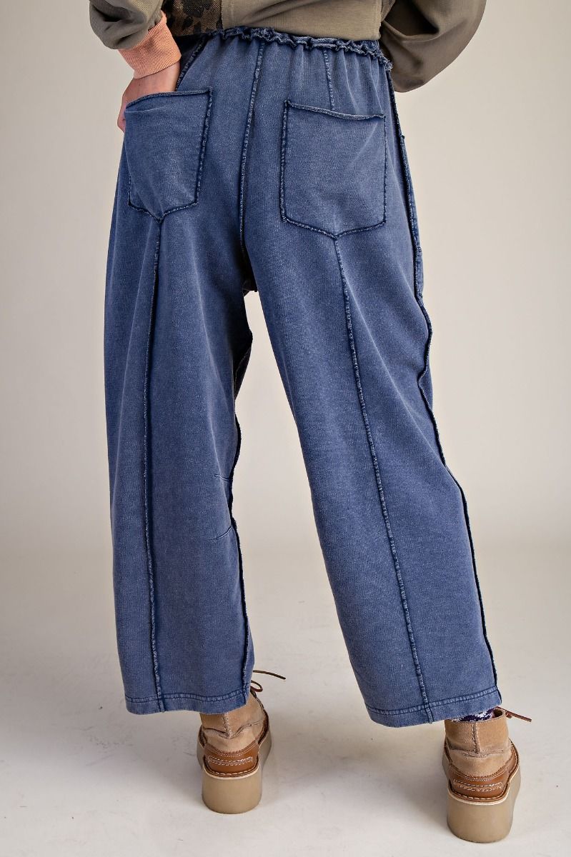 Terry Knit Barrel Pants