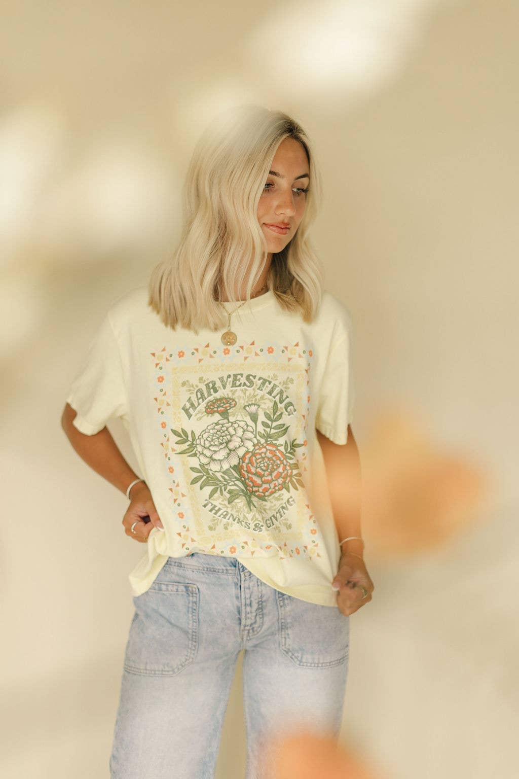 Quilt Patch Thanks + Giving Graphic Tee